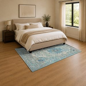 Tapis de salon en chenille antidérapant, imprimé numérique effet marbre multicolore neutre, lavable en machine, vente en gros RUGS DEPOT LXDP-0178 - Product Image 3