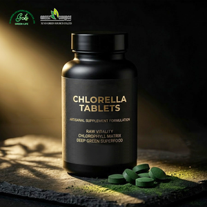 Compresse e Capsule di Chlorella, Superfood Verde Biologico, Supporto Detox, Potenziamento Immunitario, Alto Contenuto di Clorofilla, Integratore Energetico Vegano - Product Image 1