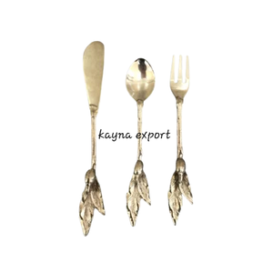 Ensemble de couverts de cuisine artisanal moderne, manche en acier inoxydable de qualité supérieure, couverts polis miroir, cuillères, fourchettes, couteaux, ensemble de fête - Product Image 2