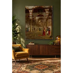 Impression sur toile de la prière Fida Grme dans la mosquée du Caire - Product Image 2
