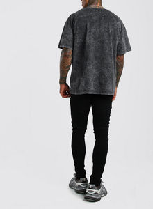 100% coton imprimé personnalisé Boxy T-Shirt surdimensionné lavage à l'acide lourd goutte-épaule séchage rapide pierre lavage Fitness Logo tricoté - Product Image 6
