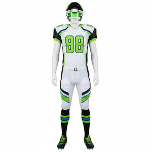 Conjunto de Uniforme de Fútbol Americano Personalizado con Mangas Cortas, Jersey y Pantalones de Color de Equipo, Tejido Transpirable de Secado Rápido para Uso Profesional - Product Image 5