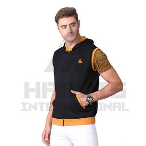 Pakistan Made <b>Men</b> <b>Sleeveless</b> Hoodie Solid Color Top Quality Customized <b>Men</b> <b>Sleeveless</b> Hoodie for Sale - Product Image 2