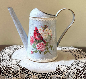 Arrosoir galvanisé fait main intérieur extérieur peint à la main ferme articles de jardin meilleure qualité peut de jardin en métal - Product Image 1