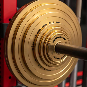 Dischi in Acciaio Dorato IPF Level per Palestra, <span class=keywords><strong>Fitness</strong></span> e Allenamento della Forza, Calibrati per Bilanciere Standard - Product Image 4
