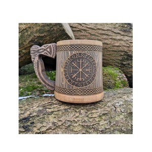 Taza de Madera Artesanal para Bebidas Calientes y Frías, Diseño Especial para Fiestas y Eventos - Product Image 1