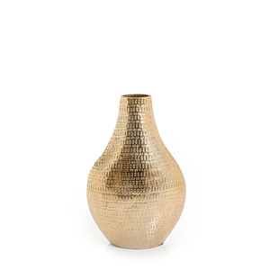 Florero de Metal dorado de diseño ventajoso, función de decoración de mesa auxiliar de dormitorio martillado, mesa para contenedor de adorno de boda - Product Image 5