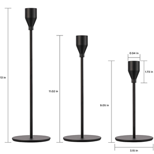 Bougeoirs élégants en cristal noir ensembles décoratifs de mariage rustiques pour Noël autres occasions, y compris des bougies lanternes - Product Image 1