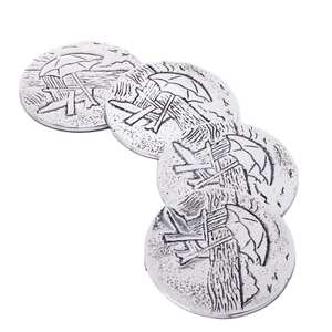 Sous-verres en métal faits à la main avec design en corde, ensembles de sous-verres en métal fantaisie, écologiques, résistants à la chaleur, 5 mm - Product Image 6