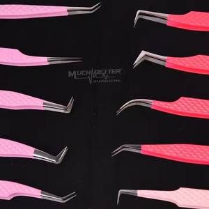 Pinzas para Pestañas de Diferentes Diseños Elegantes, Pinzas para Volumen de Pestañas, Pinzas para Pestañas con Punta de Fibra Pintada en Degradado - Product Image 6