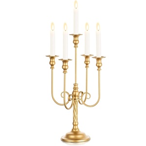 Vente chaude Look attrayant bougeoir Style européen bougeoir pour l'église fête de mariage intérieur maison - Product Image 1