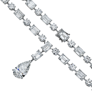 Collier en or blanc 14 carats certifié IGI avec diamants satellite multi-tailles 31,99 ct - Product Image 4