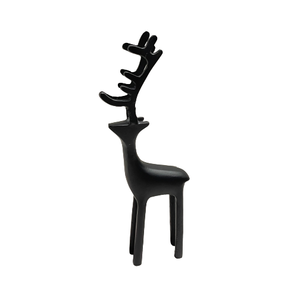 Sculptures de cerfs en aluminium décoratives pour table de Noël, décorations attrayantes, statue de renne noir, sculptures d'animaux - Product Image 4