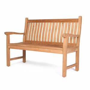 Banco de Madera Maciza de Teca para Exteriores de Alta Calidad con Acabado Natural para Hogar, Jardín, Patio, Oficina, Parque y Hospital - Product Image 2