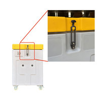 Glacière isotherme industrielle rotomoulée 75L pour glace sèche, réutilisable, écologique, à roulettes, pour stockage à basse température