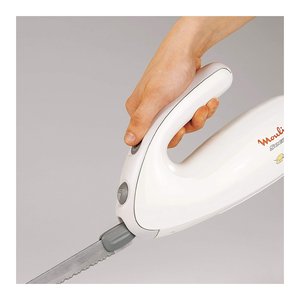 Couteau électrique Moulinex Secanto 100W blanc avec étui et deux lames pour trancher la viande - Product Image 2