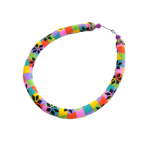 Collar de cuerda de cuentas de semillas de varios colores, nuevo diseño, collar de cuerda de cuentas Multicolor, collar de cuentas de semillas personalizado hecho a mano - Product Image 6