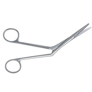 MEDIHEAL SURGICAL MSC-H-2407 Surgical Stainless Steel Nasal Scissor One Toothed Cutting <b>Edge</b> 18.5 cm ENT Application - Product Image 2