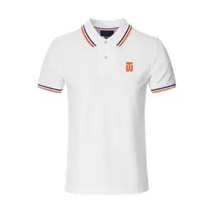 Pamuk iki ton renk kombinasyonu Polo yaka erkek t-shirt özel boyut Golf giyim klasik yaka erkek Polo T Shirt