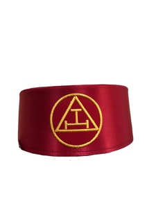 Masonic Regalia Holy Royal Arch <b>Machine</b> Embroidery High Quality Custom Made Polyester Silk Embroidered Masonic HRAM Cap - Product Image 2
