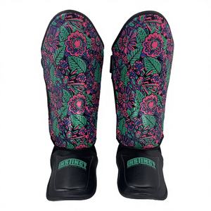 Protector de Espinillas de MMA con Logotipo Personalizado, Calidad Premium, Protector de Espinillas de Boxeo de Cuero con Gel, Protección Profesional para Adultos - Product Image 1