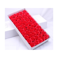 Vente en gros Décoration personnalisée Fleur de savon rose Fleur artificielle Tête de roses à savon pour boîte-cadeau Boîte rigide en papier