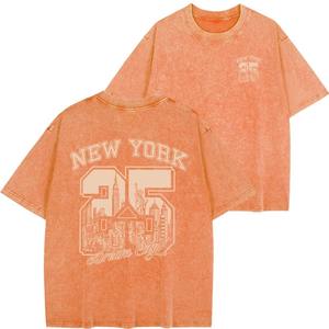 เสื้อยืดผู้ชายแบบเรียบลายมิเนอรัลวินเทจเสื้อยืดสีย้อนยุค Shaka น้ำหนักตัวมากเสื้อยืดล้างกรดโลโก้ตามสั่ง - Product Image 2