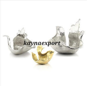 ถาดใบไม้ตกแต่งสไตล์เกาหลีแบบใหม่ เคลือบนิกเกิล หรูหรา เป็นมิตรกับสิ่งแวดล้อม เหมาะสำหรับตั้งโต๊ะแคมป์ปิ้ง ตกแต่งสร้างสรรค์ - Product Image 5