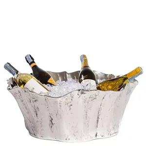 Seau à glace en métal de conception nouvelle pour bouteille de vin et de boissons fraîches, seau à glace en aluminium moulé de haute qualité, vente en gros quantité minimale de commande - Product Image 2