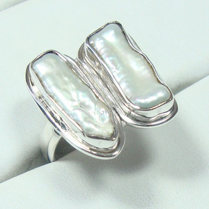 Perle d'eau douce biwa ensembles de bijoux en argent sterling 925 sans nickel sans plomb artisanal inspiré en gros bijoux indiens - Product Image 2