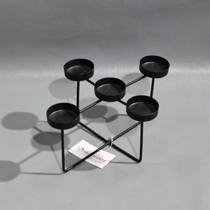 Candelabro de alambre de Metal hecho a mano ecológico de calidad superior de estilo moderno elegante capa de polvo negro decoración del hogar - Product Image 4