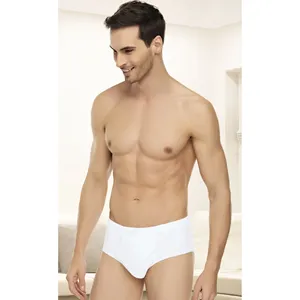 Elite Passion Peinado Algodón Kom Slip Bragas Low-Rise Bordado Logo Transpirable Seda Spandex XL Tamaño Breve Estilo Color Blanco - Product Image 1