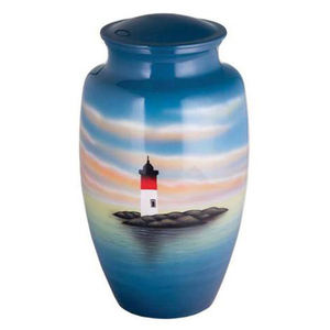 Puesta de sol en el Heartland Urnas de imagen de metal pintadas a mano Suministros funerarios conmemorativos Amados Urnas de cremación de entierro - Product Image 3