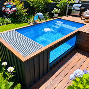 Eco-Friendly Wood Composite Above Ground <b>Pool</b> with Ladder and Filter Prefabricated Fiberglass Swimming <b>Pool</b> - Product Image 1