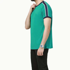 T-shirt décontracté en coton à manches courtes et col rond pour hommes, haut léger idéal pour une tenue quotidienne d'été et une utilisation confortable - Product Image 5