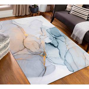 Tapis en marbre abstrait : tons doux, décoration de salon, tailles personnalisées, tapis imprimé, tapis doux non tissé - Product Image 4