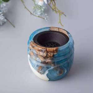 Brûleur d'encens en acrylique Bakhoor Mubkhar Aromatique Écologique Cadeau de mariage Eid Ramadan Naturel Fait à la main - Product Image 4