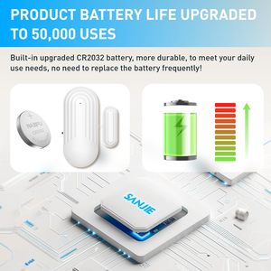 Daytech thương mại lối vào chuông cửa hệ thống báo động 600ft phạm vi 26 Chimes 5 có thể điều chỉnh khối lượng cửa không dây báo động cảm biến - Product Image 2