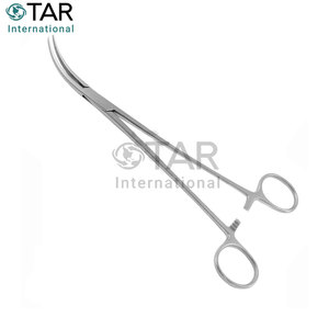 Pinzas para arteria HEISS, pinza hemostática quirúrgica fuertemente curvada de 20,0 cm, instrumentos médicos de acero inoxidable para laboratorio veterinario - Product Image 5