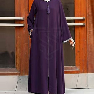 Dernier Modèle Abaya Femme Confortable Abaya Femme Haute Qualité Abaya Femme Sur Mesure - Product Image 2