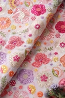 Tissu en Georgette de Polyester Brodé Doux de Qualité Supérieure pour Robes de Mariée et Tenues de Soirée, Textile de Mode, Fabricant et Fournisseur OEM ODM