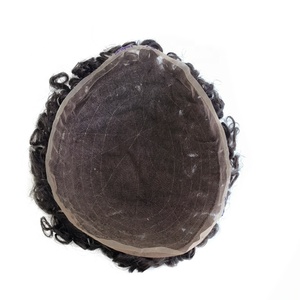 Afro rizado estilo trenzado <span class=keywords><strong>cabello</strong></span> humano natural completo encaje suizo <span class=keywords><strong>hombres</strong></span> <span class=keywords><strong>postizo</strong></span> tupé - Product Image 1