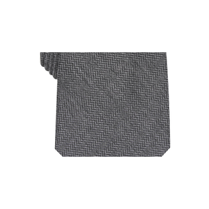 Cravatta Classica da Uomo Tasso Elba in Seta Grigia con Stampa Jacquard Floreale a Spina di Pesce, Stile Casual con Motivo a Pois, Taglia Regolare, Ideale per Regali - Product Image 3