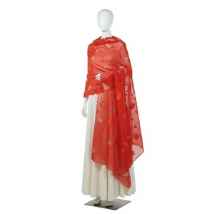 Pañuelo Hijab de Chifón Floral Ligero para Mujer al por Mayor, Bordado con Pedrería, Suave y Transpirable, para Uso Diario en Verano y Actividades al Aire Libre - Product Image 1