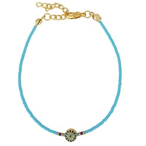 Bracelet en perles de style œil maléfique - Product Image 1