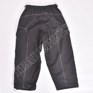 Pantalon de neige imperméable Baggy noir de meilleure qualité pour extérieur avec bouches d'aération Boucles de ceinture Taille réglable et poches fonctionnelles à fermeture éclair - Product Image 2