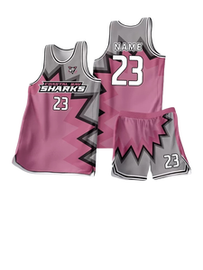 Maillot de basket-ball unisexe sans manches, entièrement imprimé par sublimation, logo couleur personnalisé, nom d'équipe personnalisé, imperméable, séchage rapide, respirant - Product Image 2