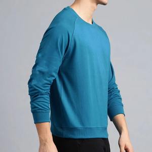 Sudaderas Casuales para Hombre, Sudadera de Cuello Redondo con Forro Polar, Manga Larga, Lisa, 100% Algodón, Invierno, OEM Personalizado - Product Image 4