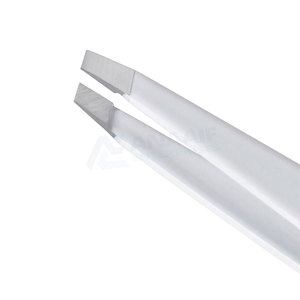 High-quality Lightweight Stainless Steel Eyebrow Tweezers with <b>Safe</b> Straight Slanted Tip Beauty <b>Tool</b> Instrument - Product Image 2
