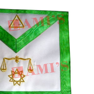 Tablier de rite écossais 8e degré maçonnique fabriqué en usine Tablier de régalia de francs-maçons personnalisé à vendre - Product Image 3